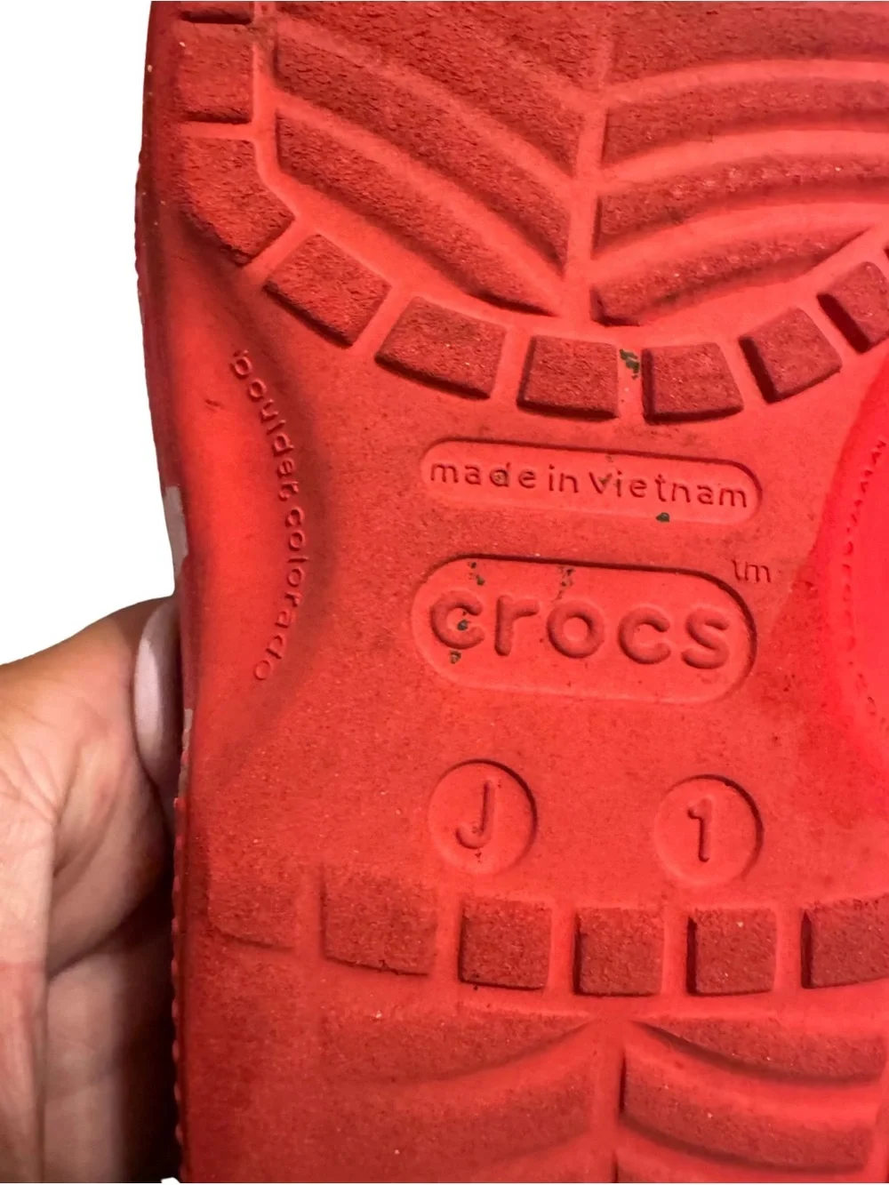 CROCS Kids Red Polka Dot Clogs with Minnie Charms